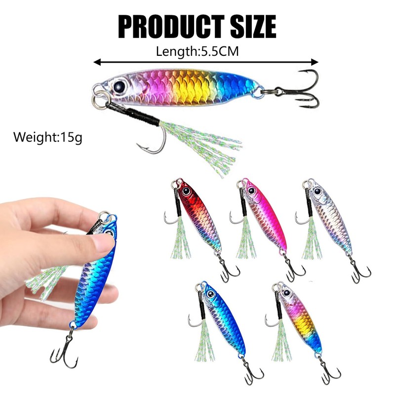 5 Stück Angelköder, Kunstköder Wobbler Hecht, Fisch Köder für Zander