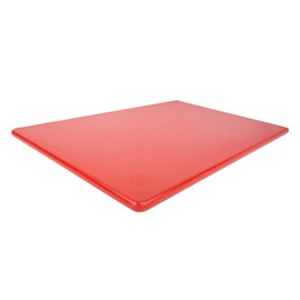 Thirteen Chefs Cutting Boards for Kitchen - 18 x 12 x .5" Red Color Coded Plastic Cutting Board with Non Slip Surface - Dishwasher Safe Chopping Board