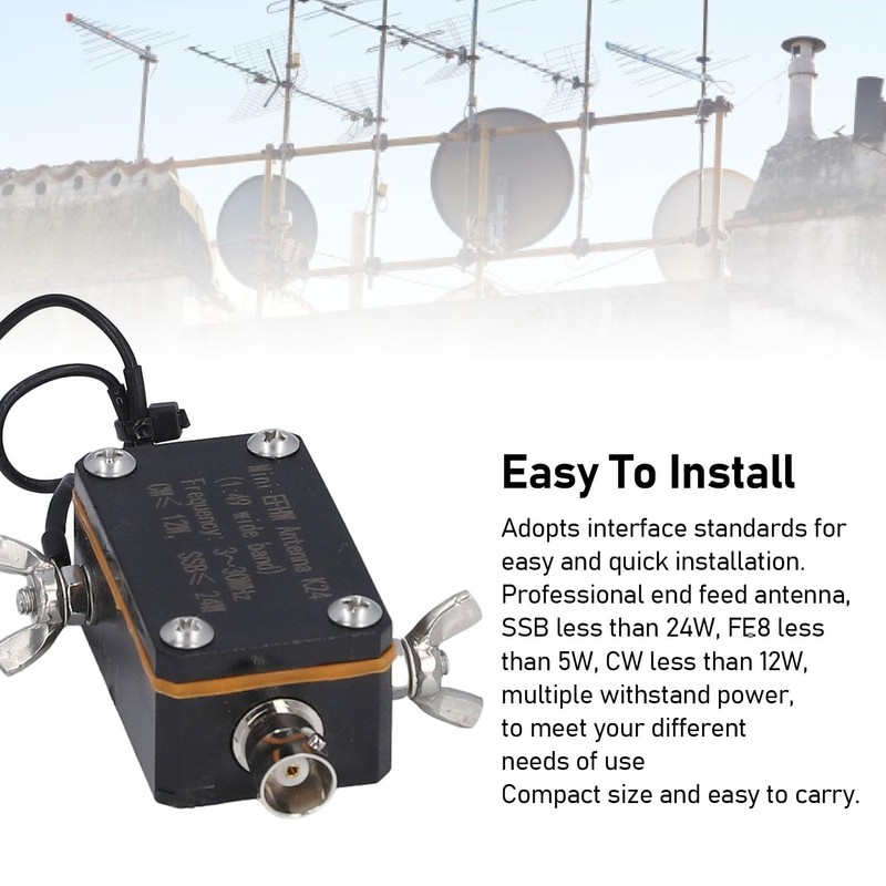 3‑30MHz End Fed Half Shortwave Antenna, 1:49 Balun with Stable