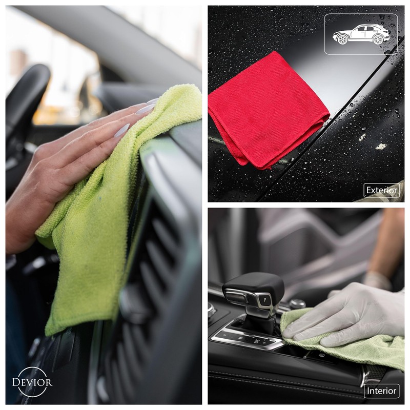 Devior Set of 10 Microfibre Cloths 40 x 40 cm,