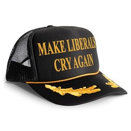 True Patriot Supply Co Make Liberals Cry Again MAGA Trucker Hat Mesh Cap - (Gold Oak Leaf)