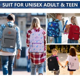 School Backpack for Kids,VONXURY Unisex Classic Lightweight Water Resistant Causal Daypack for Teens Boys Girls(Galaxy Blue)