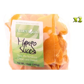 (Two) 10oz Gourmet Style Bags of Chewy Mango Slices [20oz. / 1¼ lb.]