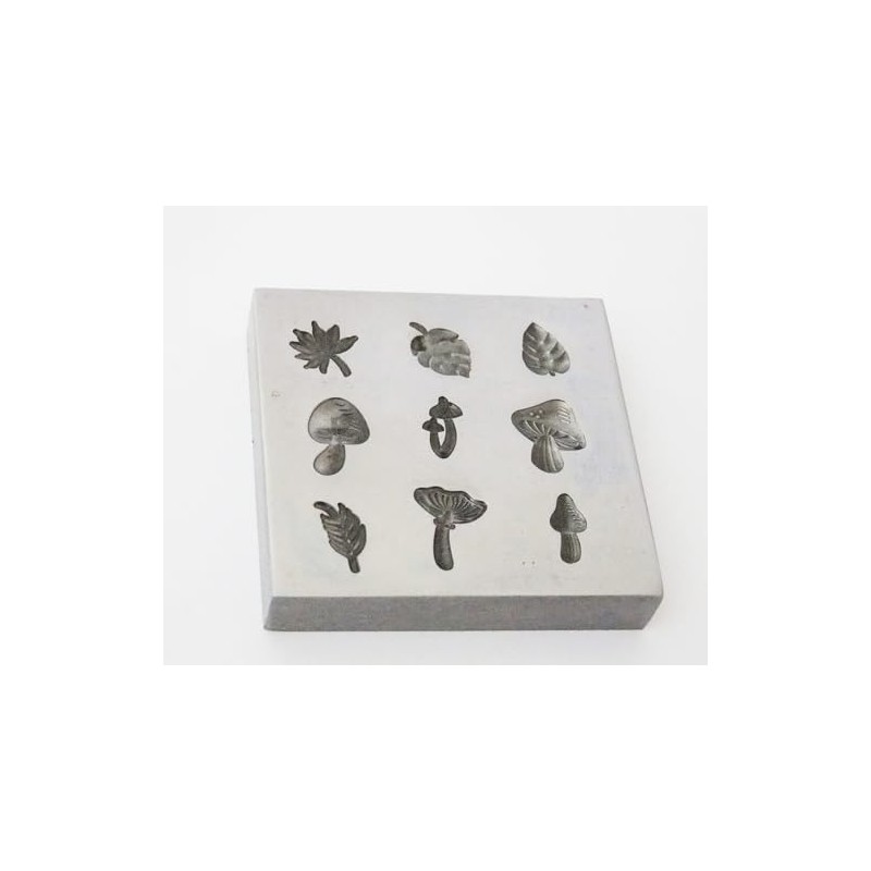 Shot Plate 9 Designs Mushrooms Etc. Impression Dies | Silversmith