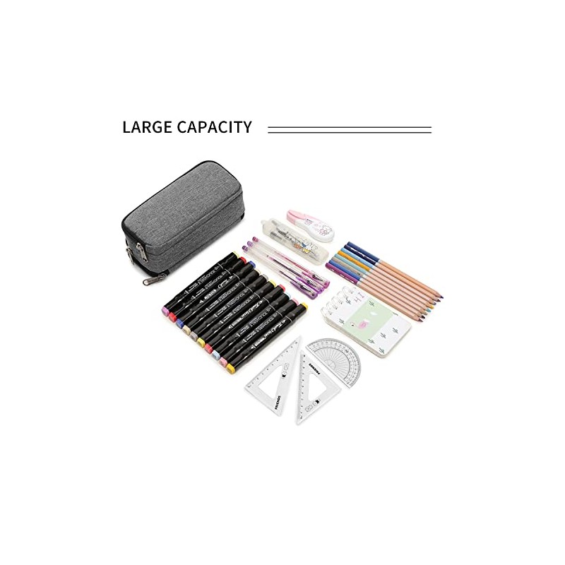 Della Gao Big Capacity Pencil Case, Aesthetic Pencil Pouch with