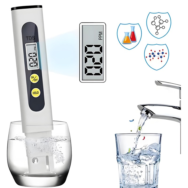 TDS Meter, Digital Water Tester with 0-9990 PPM Range, Portable