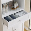 HIFIT Tall Bathroom Storage Cabinets, Modern Linen Storage Cabinet with