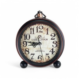 GMMH Desk Clock Nostalgic Antique Vintage Retro Metal Grandfather Clock Design