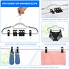 Tinfol Black Plastic Hanger Clips 40 Pack, Large Opening Pant