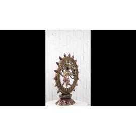 Large Hindu Supreme God Shiva Nataraja Statue 15"H Cosmic Divine Dancer Tandava