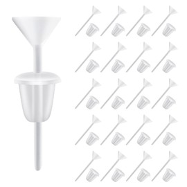 100 Pairs Clear Earrings, Cup-Shaped Earrings Plastic Transparent Earrings Replacements, Clear Ear Pins and Earring Backs for Men Women DIY Supplies (5mm)