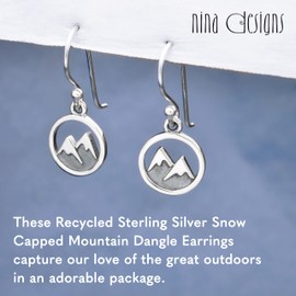 Nina Designs Sterling Silver Earrings - Dangle Earrings, 925 Sterling Silver Earrings, Recycled Sterling Silver, Gift for Women