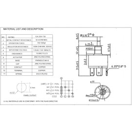 OONO Rotary Switch 4-Position 3-Speed 16A-125V 12A-250V Fan Heater Speed Selector