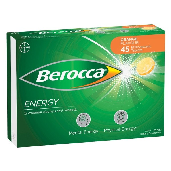 Berocca Energy Effervescent Tab (Orange) X 45
