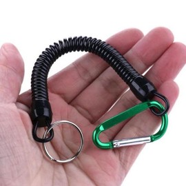 Extendable Carabiner Keychain Soft Spring Chain Keyring / 늘어나는 카라비너 열쇠고리 소프트 스프링 체인 키링