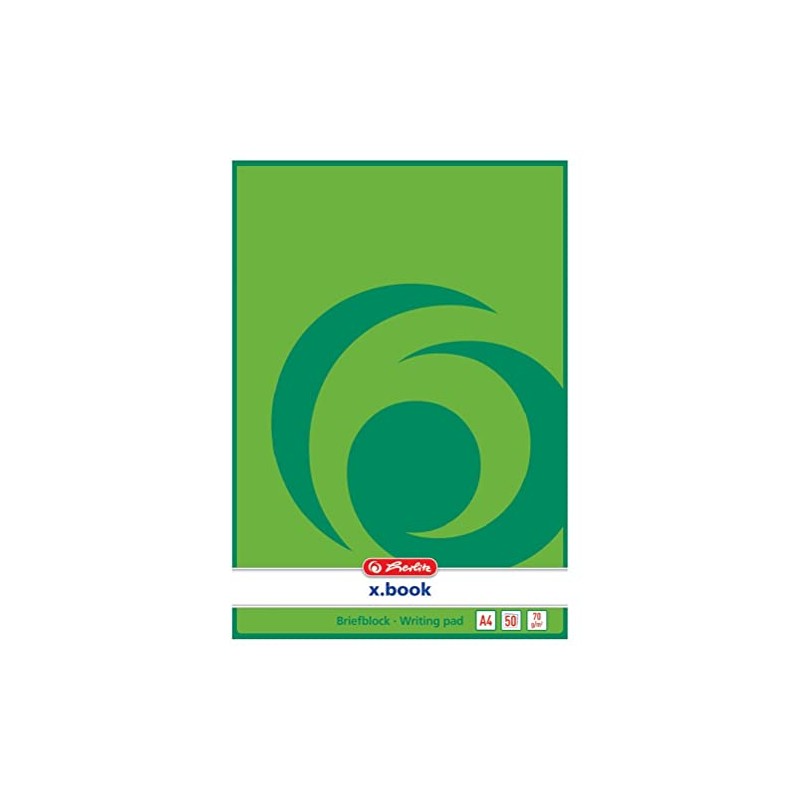 Herlitz 717405 A4 Letter Pad, 50 Sheets, Glued at the