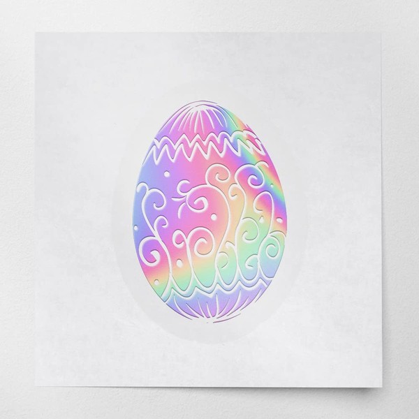 Decal Stickers of Easter Egg (Hologram) (Set of 2) Premium