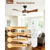 Sofucor 42 Inch Ceiling Fans with Lights-Modern Brown Small Bedroom