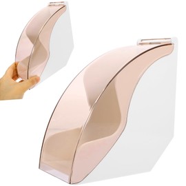 Coffee Filter Holder with Lid, White Coffee Filter Paper Dispenser Rack, Filter Bag Holder, Reusable Coffee Filter Holder, Coffee Filter Holder, Fan-Shaped Filter Paper Holder, for Kitchens, Cafes