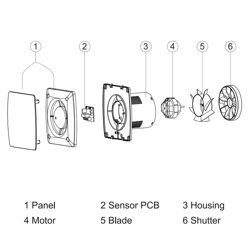 STERR - Quiet Bathroom Fan – LFS (LFS100-QM)