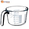 KADAX Glass Measuring Jug, Glass Jug with Ergonomic Handle, Durable