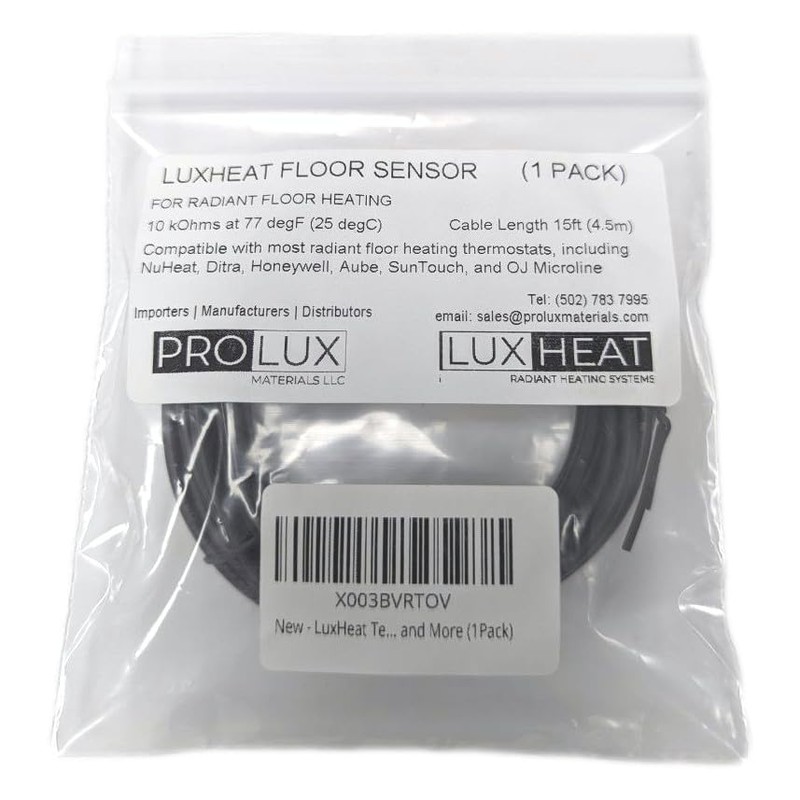 LuxHeat Temperature Floor Sensor For Radiant Under Floor Heating. NTC