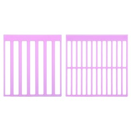 BOXOB 2pcs Diamond Pasted Drawing Ruler, 2 Style Diamond Painting Guide with Striped & Plaid DIY Dot Drill Alignment Straightening Tool for Art Club Round Canvas Accessories