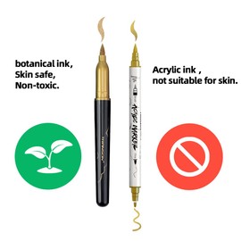 TRANSON Temporary tattoo Body Marker for Face Painting Body Painting 15colors Brush Tip Including Stencil Stickers