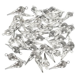 Sewroro 100pcs Raven Skull Jewelry Charms Antique Alloy Pendants for DIY Crafting Punk Style Decorative