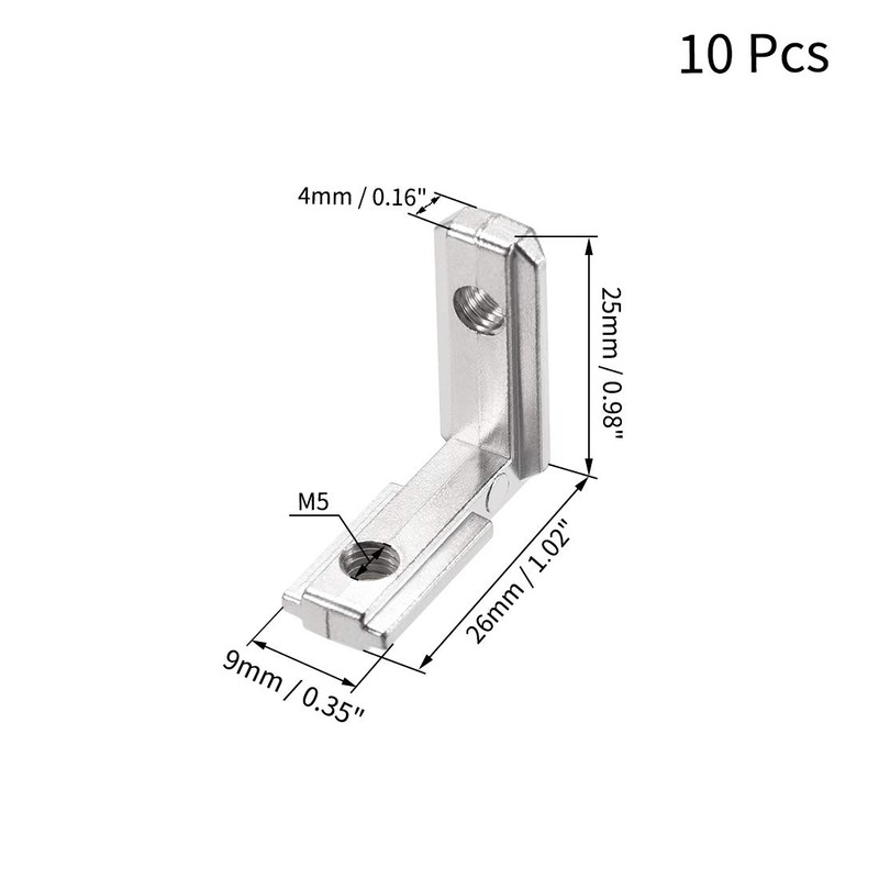 sourcing map Interior Joint Bracket, Inside Corner Connector 2020 Series