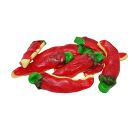 SweetGlob Red Hot Chili Peppers Filled Gummy Candy (1 Pound)