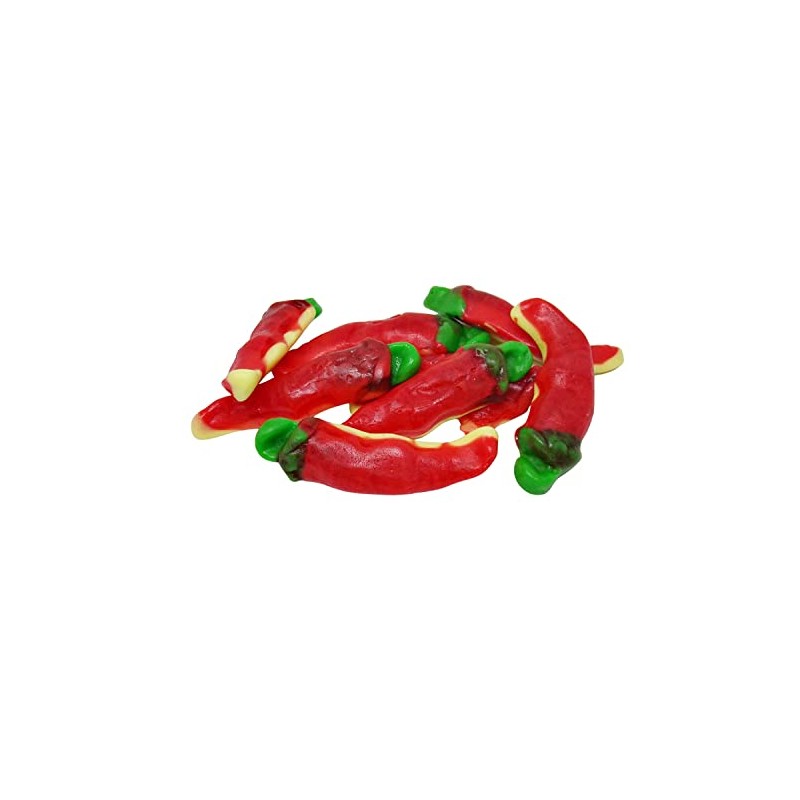 SweetGlob Red Hot Chili Peppers Filled Gummy Candy (1 Pound)