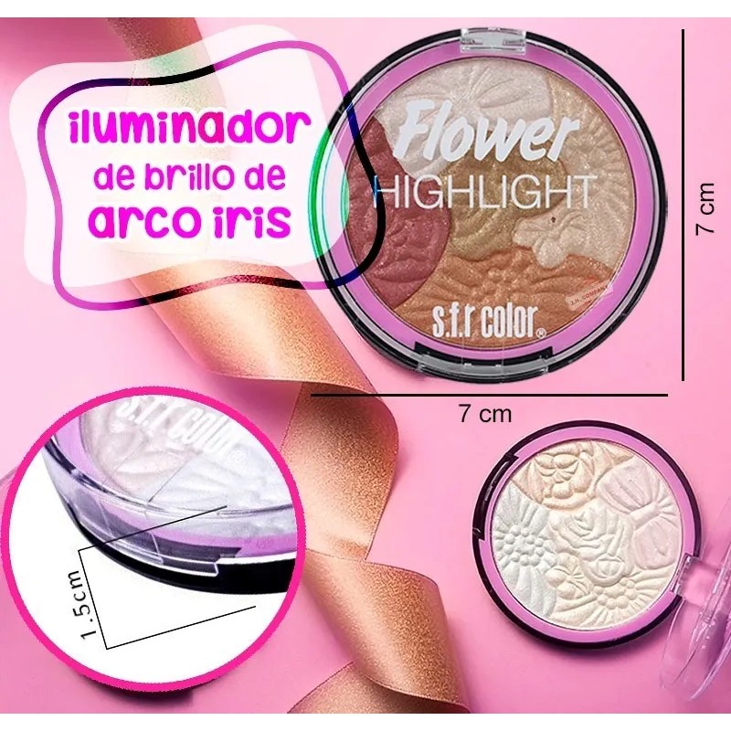 Iluminador S.f.r. Color Highlight Flower 5 Tonalidades