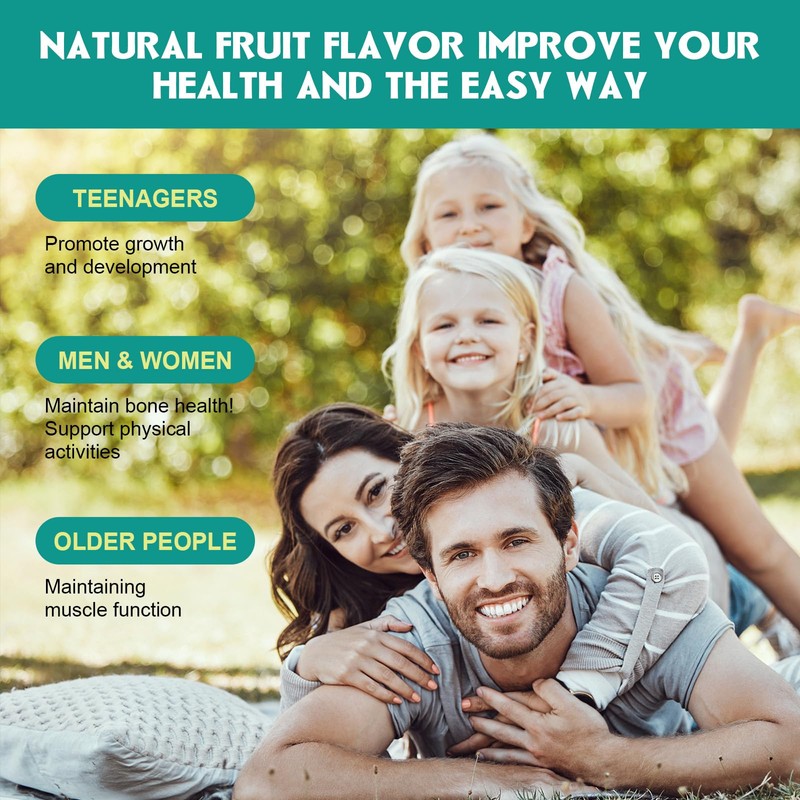 Sugar Free Calcium Citrate 1200mg with Vitamin D3 Supplements Gummies,