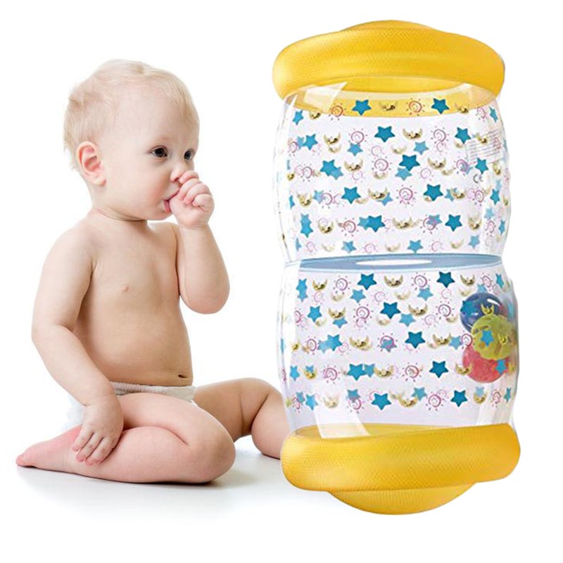 Inflatable Baby Roller Toy with Colorful Ball Baby Crawling Auxiliary