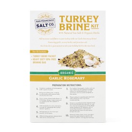 Organic Turkey Brine Kit - 13 oz. Garlic Rosemary Brine with BPA-Free Brine Bag for Whole, Smoked, Oven-Roasted or Fried Turkey by San Francisco Salt Company