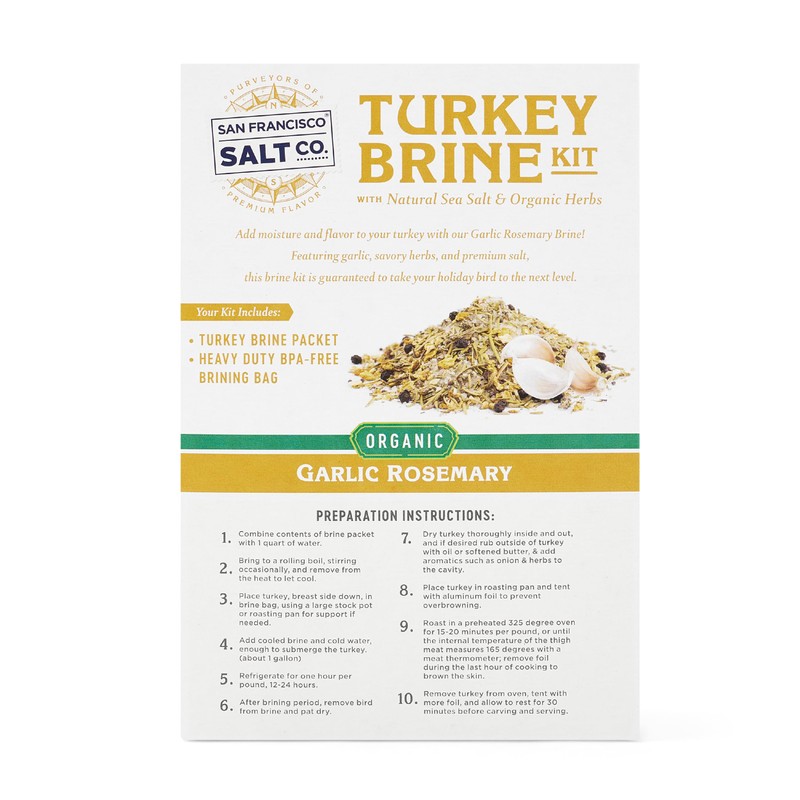 Organic Turkey Brine Kit - 13 oz. Garlic Rosemary Brine