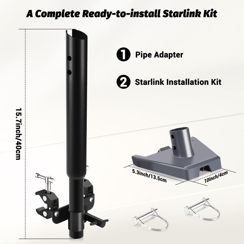 Gen 3 Starlink Mount for RV Ladder & Roof Rack,