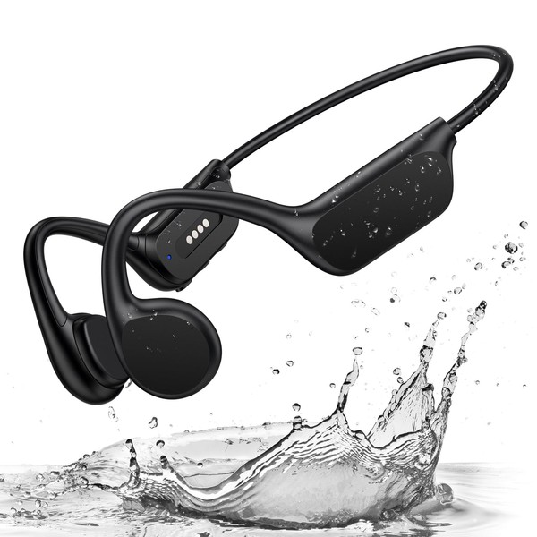 Swimming Headphones Bluetooth 5.4, Bone Conduction Headphones, IPX8 Waterproof 32G