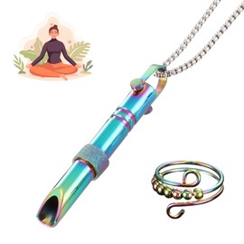 UOY Breathing Necklace, Meditation Breathing Necklace, Breath Necklace, Stress Relief, Mindful Breathing Necklace, Mindful Necklace for Pressure Relief, Reduces Anxiety, Stainless steels