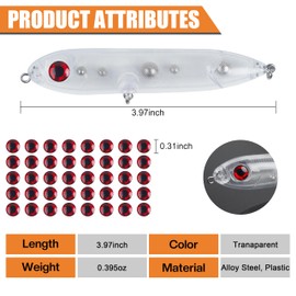 Catfish Rattling Line Float Lures for Catfishing Peg Floats Demon Dragon Style Peg Catfishing Tackle Lure Popper Lure Catfish Bait for Santee Rig Fishing Clear Unpainted Blank (10PCS)