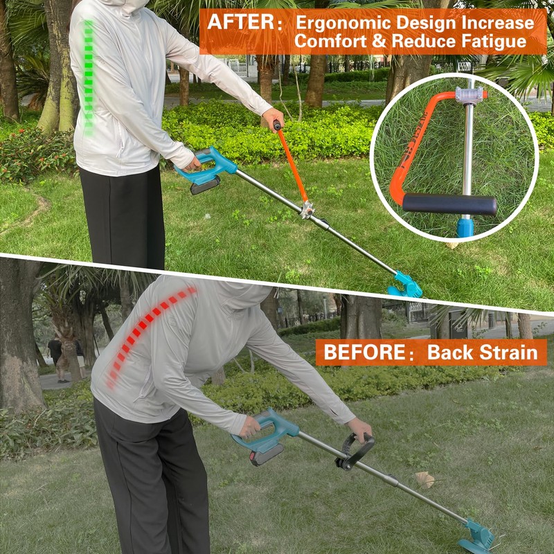 Ergonomic Trimmer Grip for Weed Wackers Extension Handle, String Trimmer
