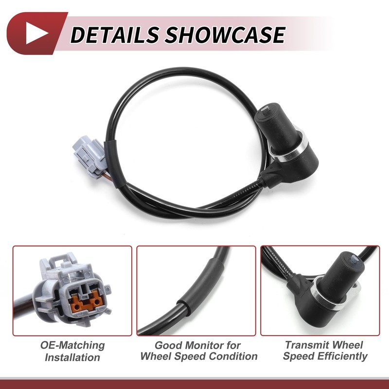 HEROFFIX ABS Wheel Speed Sensor Rear Right ABS Sensor Anti-lock
