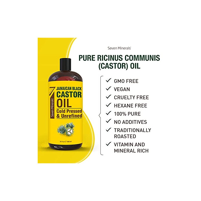 Seven Minerals Aceite de ricino negro jamaicano