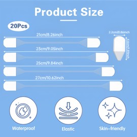 20 Pcs Invisible Face Lift Tapes for Instant Skin Tightening Around Neck, Eyes & Jowl - Clear & Hypoallergenic