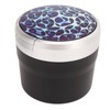 Portable Car Ashtray Mini Silver Edge Fire Prevention Smokeless Auto