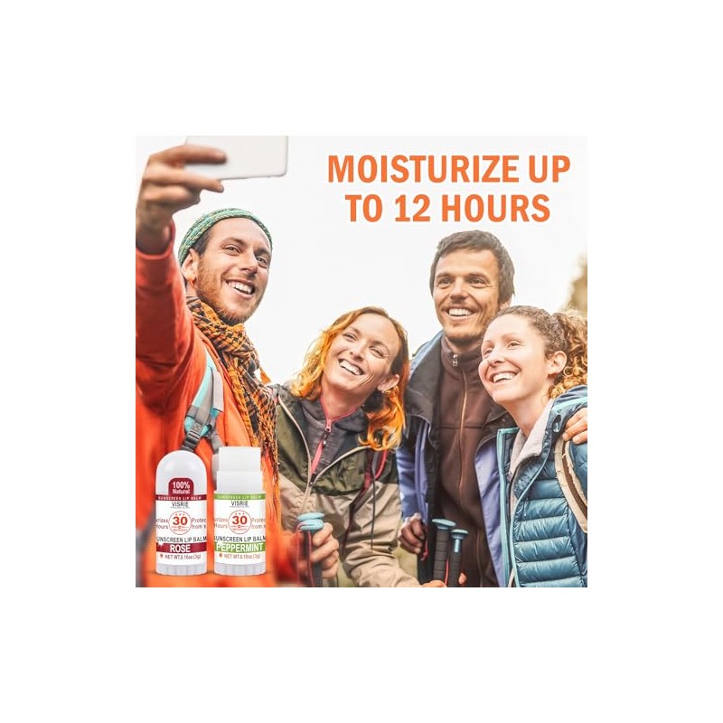 VISRIE Bálsamo Labial Con Protección Solar Spf 30, Paquete De