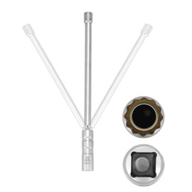 QWORK Car Spark Plug Wire Removal Pliers Tool and 5/8" Magnetic Swivel Spark Plug Socket, 3/8" Drive x 10" Total Length