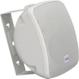 Pyle Outdoor Waterproof Patio Speaker - 3.5" 2-Way Weatherproof Wall/Ceiling Mounted Dual Speaker w/Heavy Duty Grill, w/Transformer Adjuster, Universal Mount, in/Outdoor Use PDWR445TW (White)