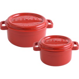 carrotez 2 pack Food Storage Containers with lids and Meal Prep Containers for Camping, Picnic, Kitchen. Reusable, Unbreakable, BPA Free, Microwave safe, Dishwasher safe - Red